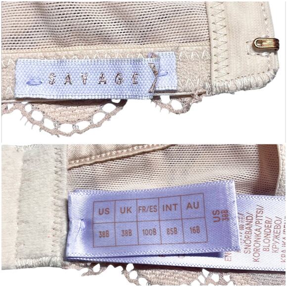 SAVAGE X FENTY Mod on the Moon Unlined Demi Bra in Gold Dust Brown Size 38B - Picture 8 of 8
